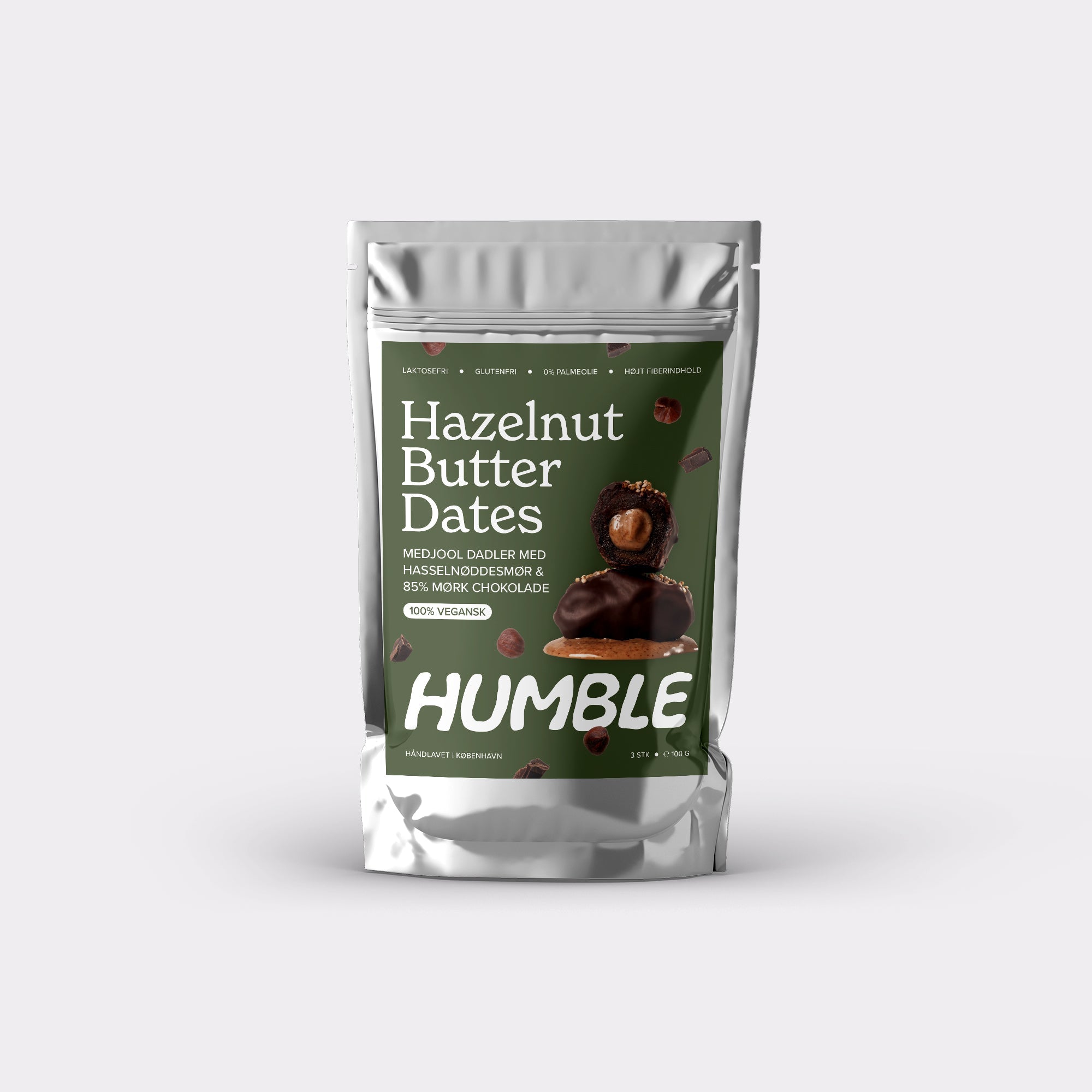 Hazelnut Butter Chokolade Dadler - Humble